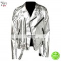 Silver Leather Jackets & Apparels