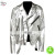Silver Leather Jackets & Apparels