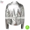 New Men Silver Shiny leather Jacket New Men Silver Shiny leather Jacket