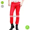 New Red Leather Pant For Men