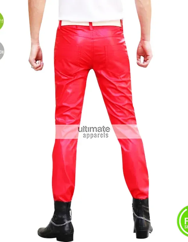 New Red Leather Pant For Men New Red Leather Pant For Men