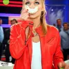 Linda Hesse Red Slim Fit Leather Jacket For Women