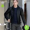 Nicholas Hoult Biker Leather Jacket