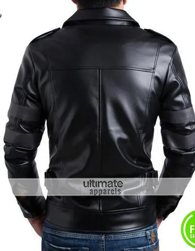Resident Evil Faux Black Leather Jacket Resident Evil Faux Black Leather Jacket