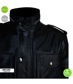 Shameless Justin Chatwin Black Leather Jacket For Sale