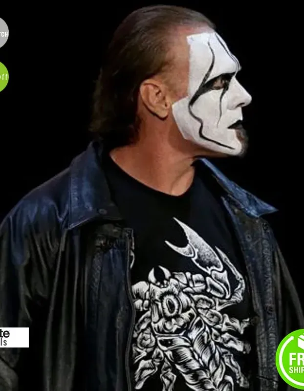 Sting Returns 2015 WWE Long Black Leather Coat Sting Returns 2015 WWE Long Black Leather Coat