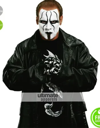 Sting Returns 2015 WWE Long Black Leather Coat