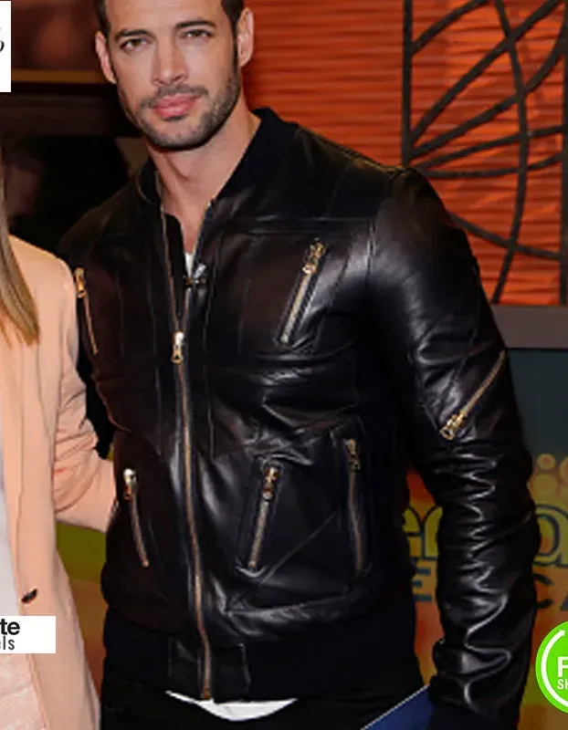 Despierta America William Levy Black Bomber Jacket