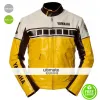 Yamaha Vintage Yellow & Blue Motorcycle Leather Jacket Yamaha Vintage Yellow & Blue Motorcycle Leather Jacket
