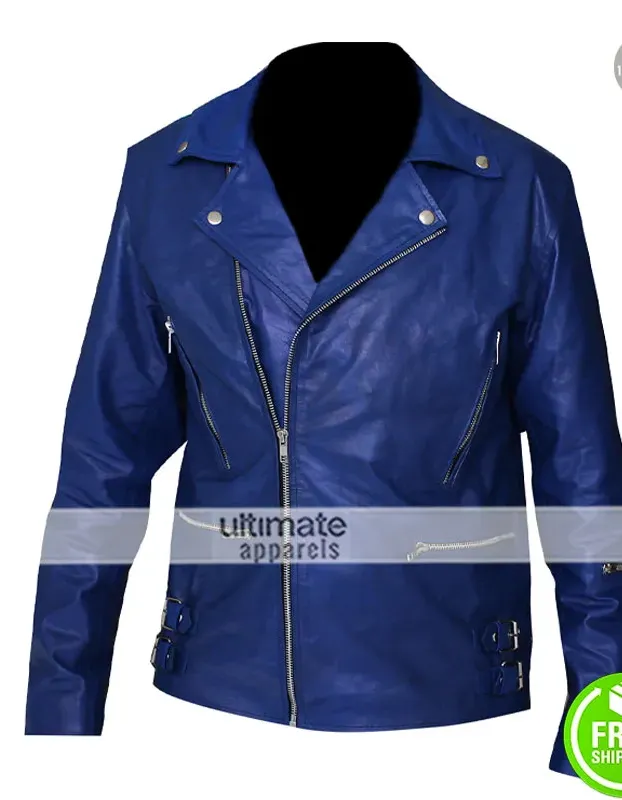 30 Seconds to Mars Jared Leto Blue Leather Jacket 30 Seconds to Mars Jared Leto Blue Leather Jacket
