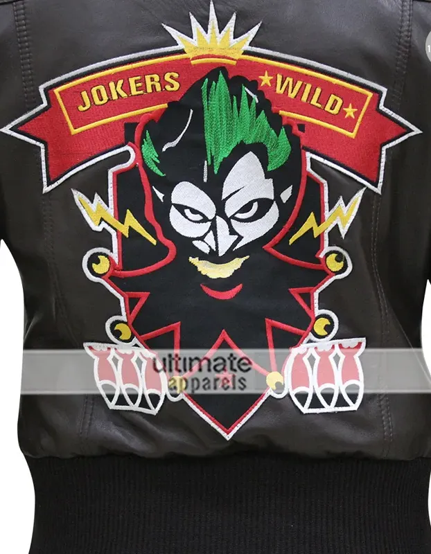 Bombshell Harley Quinn Bomber Fur Leather Jacket