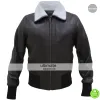 Bombshell Harley Quinn Bomber Fur Leather Jacket