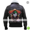 Bombshell Harley Quinn Bomber Fur Leather Jacket Bombshell Harley Quinn Bomber Fur Leather Jacket