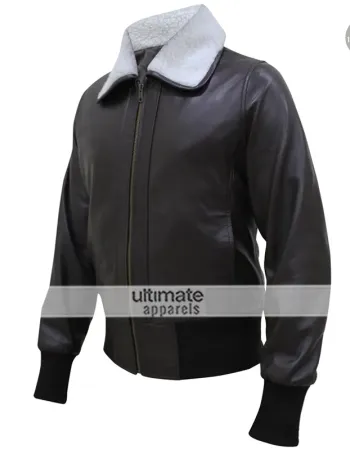 Bombshell Harley Quinn Bomber Fur Leather Jacket Bombshell Harley Quinn Bomber Fur Leather Jacket