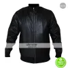 David Beckham Black Bomber Leather Jacket David Beckham Black Bomber Leather Jacket