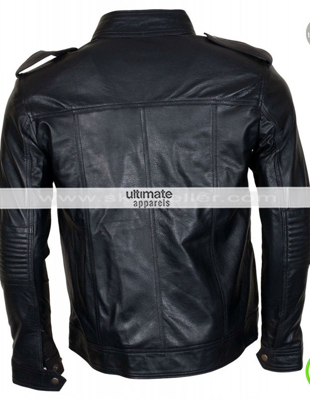 AJ Styles WWE Black Hooded Leather Jacket AJ Styles WWE Black Hooded Leather Jacket