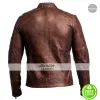Cafe Racer 2016 Biker Brown Leather Jacket