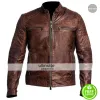 Cafe Racer 2016 Biker Brown Leather Jacket