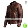Cafe Racer 2016 Biker Brown Leather Jacket