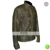 Distressed Wax Men's Vintage Cafe Racer Biker Jacket