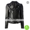 Mariah Carey Black Biker Style Leather Jacket