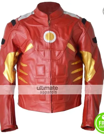 Mens Ironman Motorcycle Red Costume Jacket
