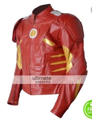 Mens Ironman Motorcycle Red Costume Jacket