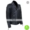 Prestige Homme MR18 Black Biker Quilted Jacket Prestige Homme MR18 Black Biker Quilted Jacket