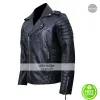 Prestige Homme MR18 Black Biker Quilted Jacket Prestige Homme MR18 Black Biker Quilted Jacket