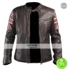 UK Flag Vintage Mens Motorcycle Cafe Racer Jacket UK Flag Vintage Mens Motorcycle Cafe Racer Jacket