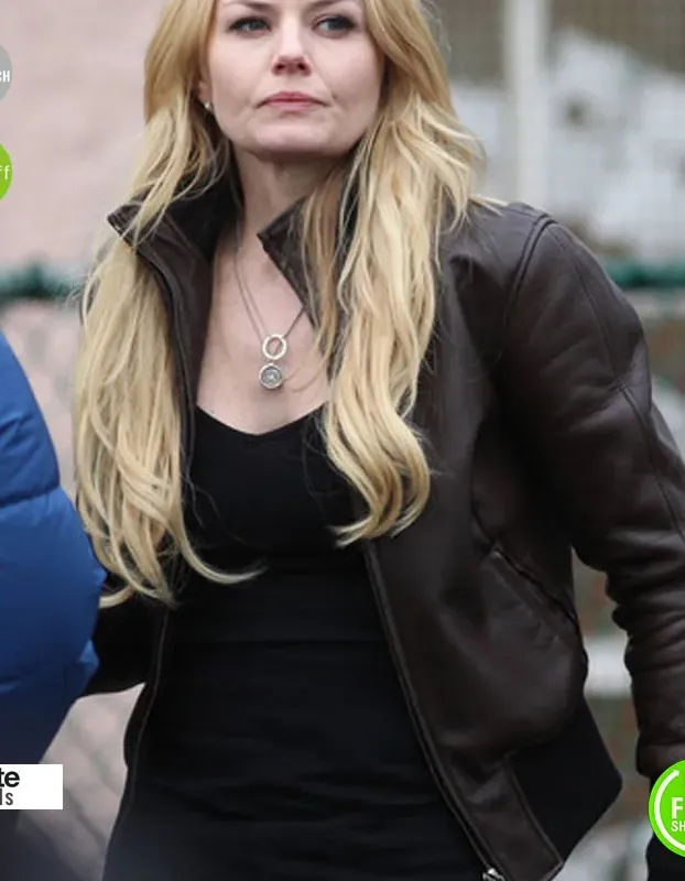 Once Upon A Time Jennifer Morrison Brown Bomber Police Jacket