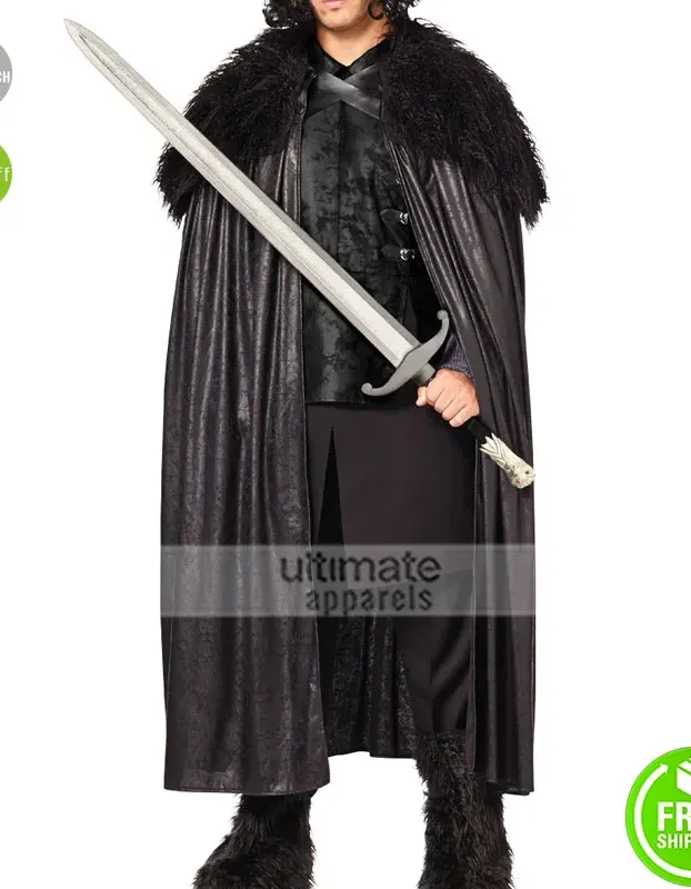 Jon Snow Game of Thrones Vest & Fur Costume