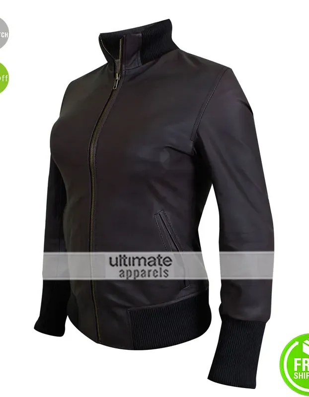 Once Upon A Time Jennifer Morrison Brown Bomber Police Jacket