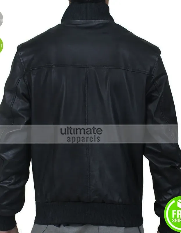 Point Break Edgar Ramirez (Bodhi) Black Bomber Jacket Point Break Edgar Ramirez (Bodhi) Black Bomber Jacket