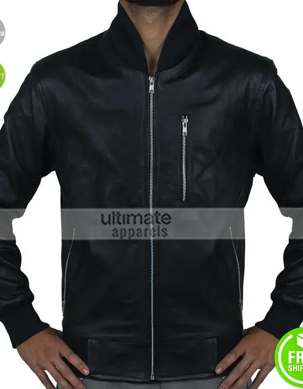 Point Break Edgar Ramirez (Bodhi) Black Bomber Jacket Point Break Edgar Ramirez (Bodhi) Black Bomber Jacket