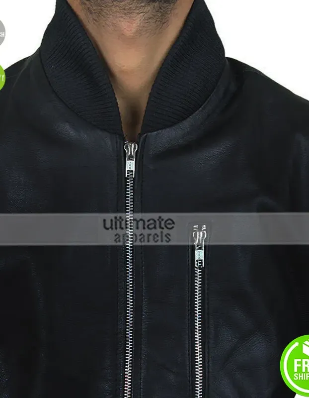 Point Break Edgar Ramirez (Bodhi) Black Bomber Jacket Point Break Edgar Ramirez (Bodhi) Black Bomber Jacket