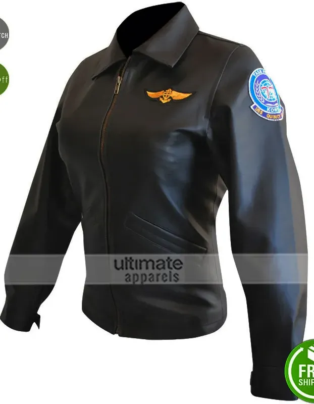 Top Gun Kelly McGillis Bomber Aviator Jacket