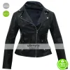 Unforgettable Poppy Montgomery Black Biker Jacket Unforgettable Poppy Montgomery Black Biker Jacket
