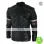 Mens Black Racing Stripes Quilted Casual Fit Jacket