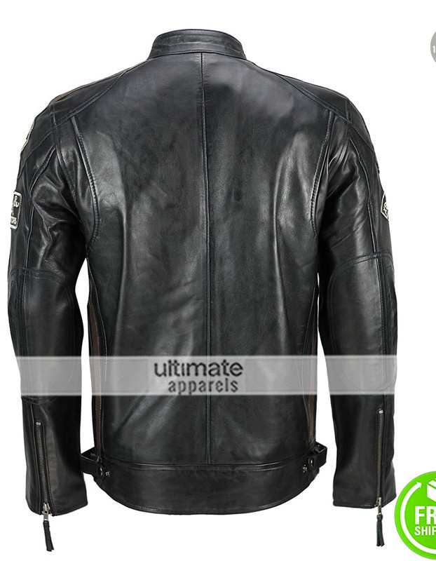 XPOSED CLASSIC Urban Retro Slim Fit Racing Jacket 