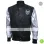 Mens Silver Sleeve Teddy Bomber Leather Jacket