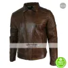 Mens Cross Zip Biker Black Retro Quilted Jacket