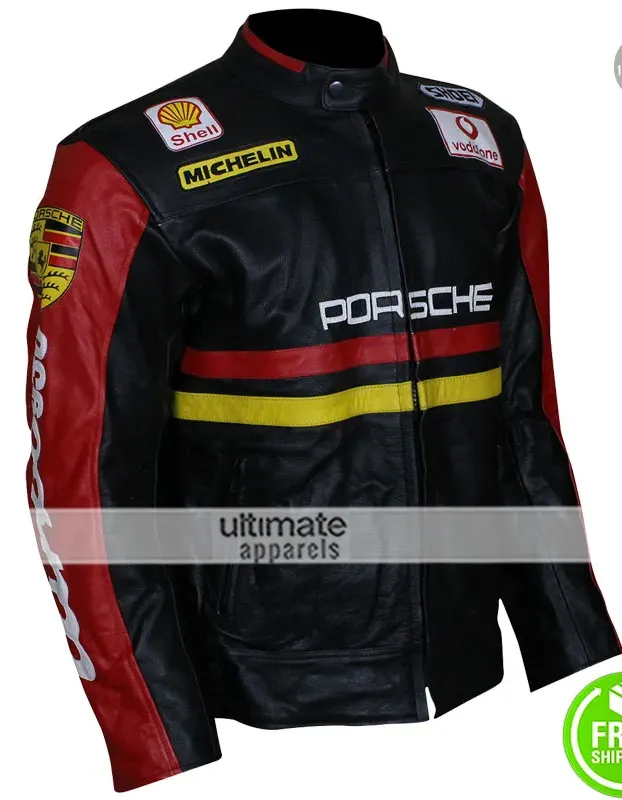Porsche 930 Turbo Black Leather Jacket Patches Porsche 930 Turbo Black Leather Jacket Patches