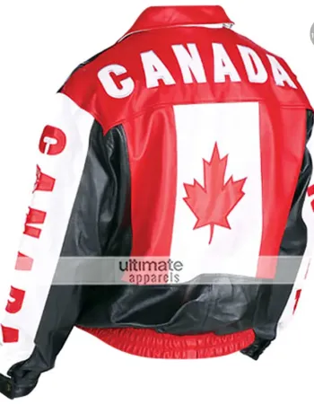 Canada Flag Leather Jacket
