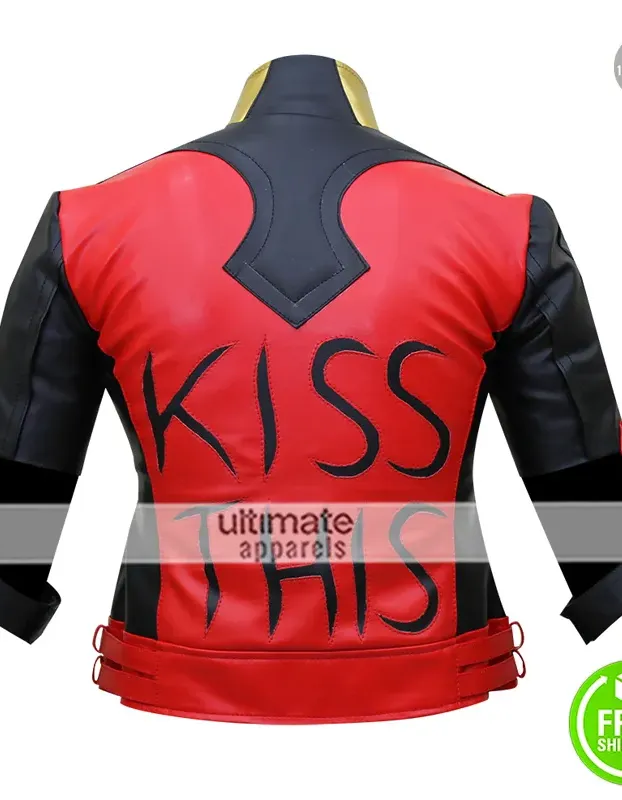 Harley Quinn Gods Among Us Kiss This Costume Jacket Harley Quinn Gods Among Us Kiss This Costume Jacket