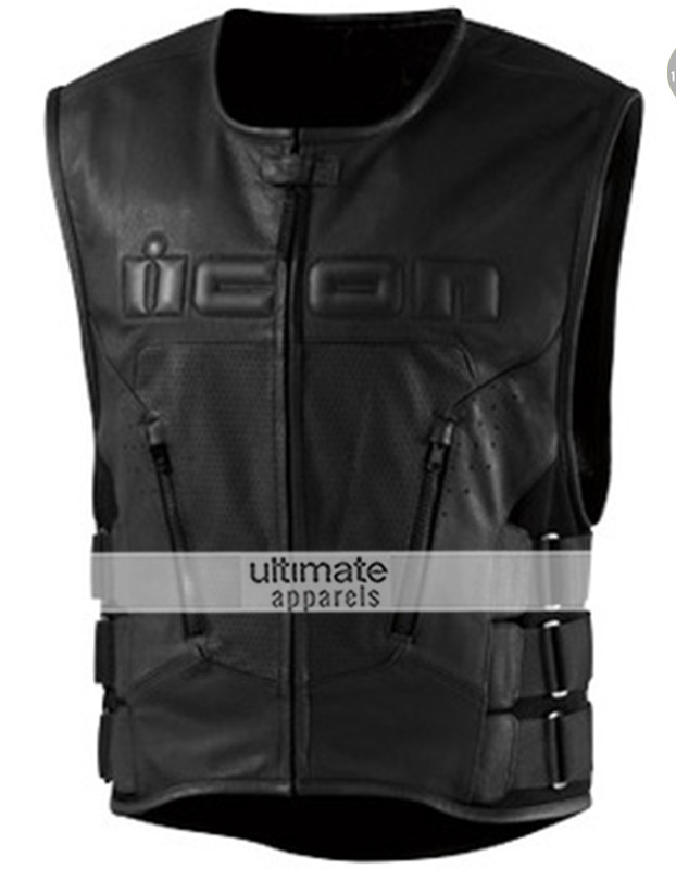 Icon Regulator Skull Leather Motorcycle Vest