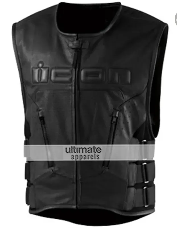 Icon Regulator Skull Leather Motorcycle Vest
