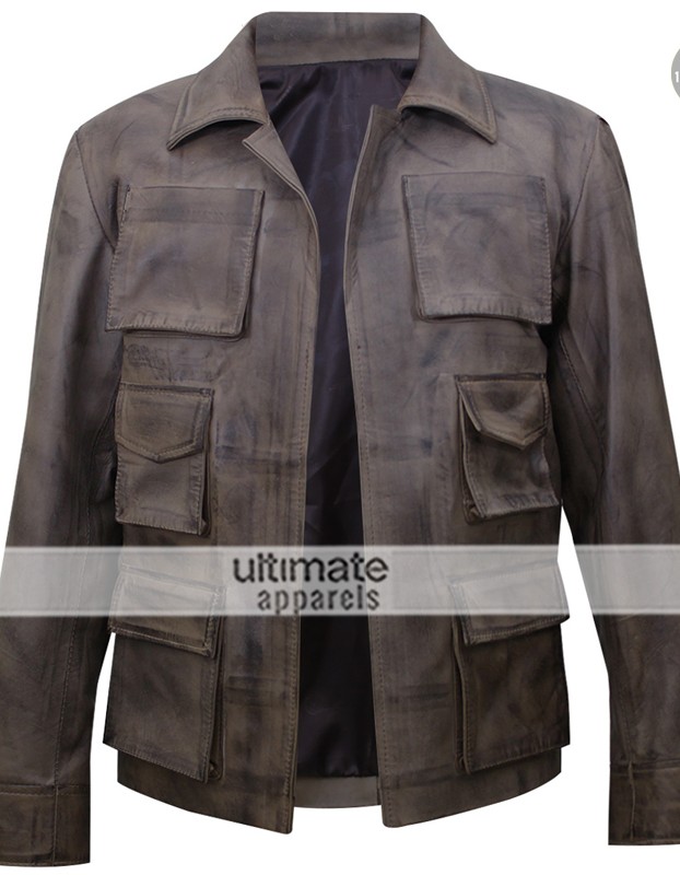 Mortal Kombat X Jason Voorhees Distressed Leather Jacket