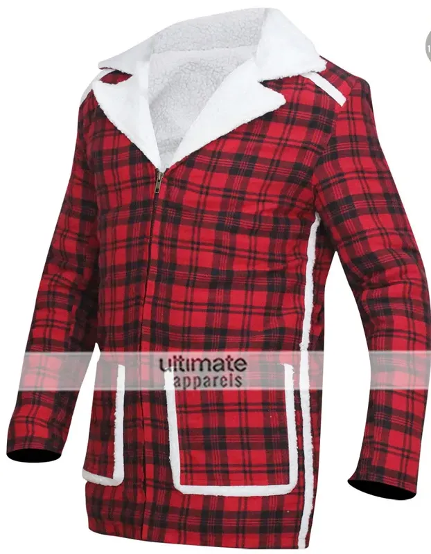 Deadpool Ryan Reynolds Wade Wilson Red Shearling Jacket Deadpool Ryan Reynolds Wade Wilson Red Shearling Jacket