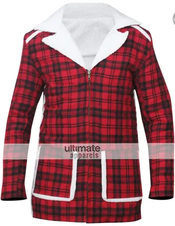 Deadpool Ryan Reynolds Wade Wilson Red Shearling Jacket